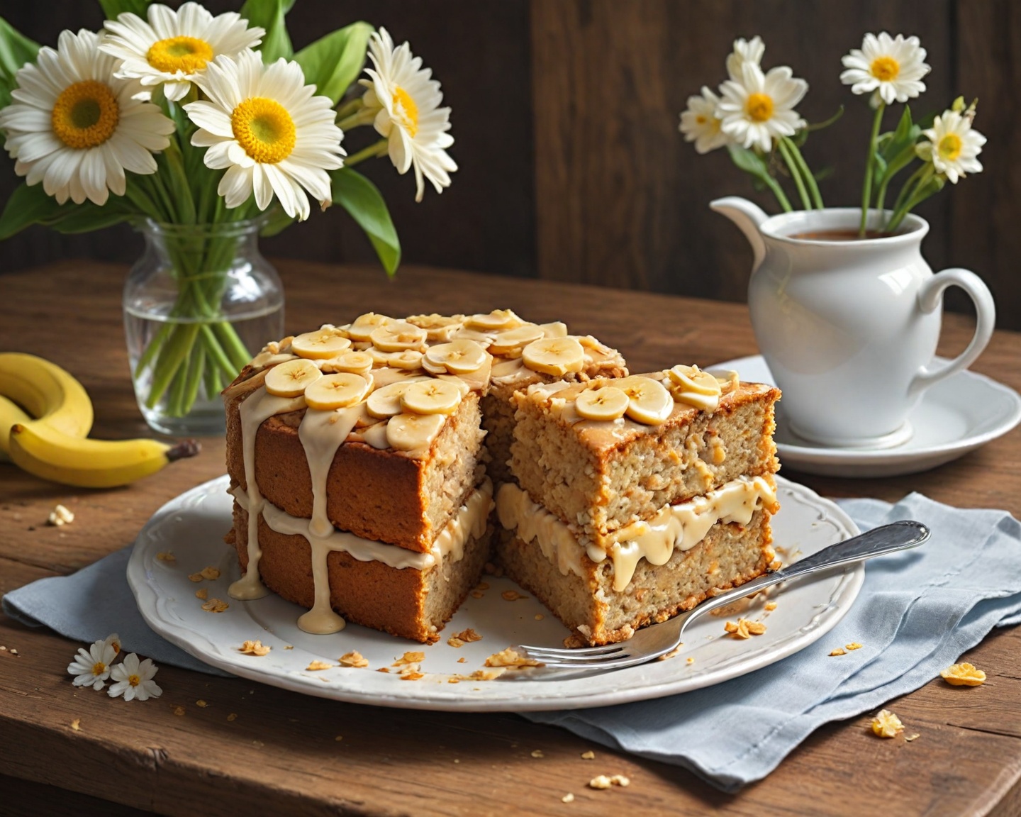 Como fazer bolo de banana com aveia para o café da tarde