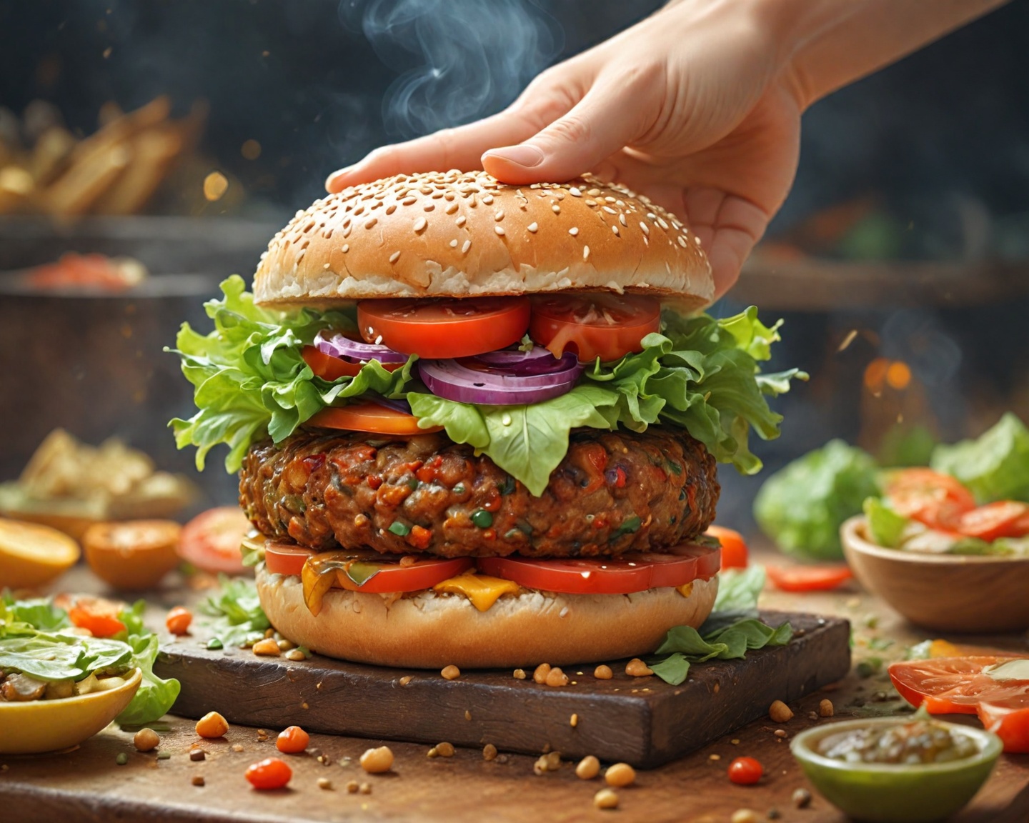 Hambúrguer caseiro de lentilha que não esfarela: receita prática