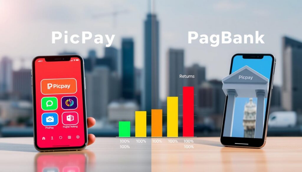 comparação de rentabilidade entre PicPay e PagBank